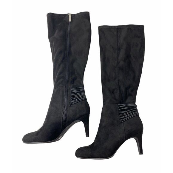 BCBGeneration Rozz Stretch Tall Boot With Cord Trim  Black Size 6.5M NWOT - Picture 2 of 6